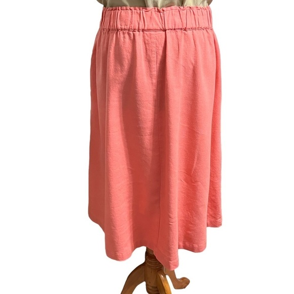 Liz Claiborne Linen-Blend Coral A-Line Skirt Size Large - Picture 2 of 10